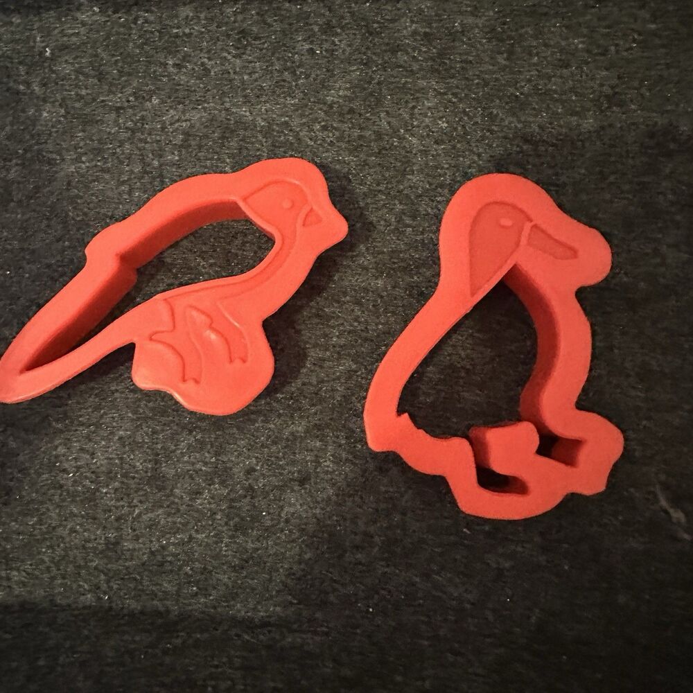 Vintage Bird And Duck 1987 Rubbermaid Cookie Cutters‎